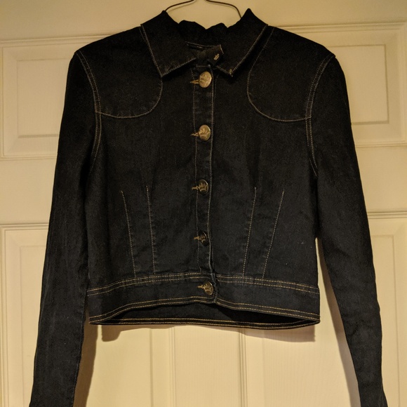 Denim Jacket with Red Accent - Picture 3 of 6